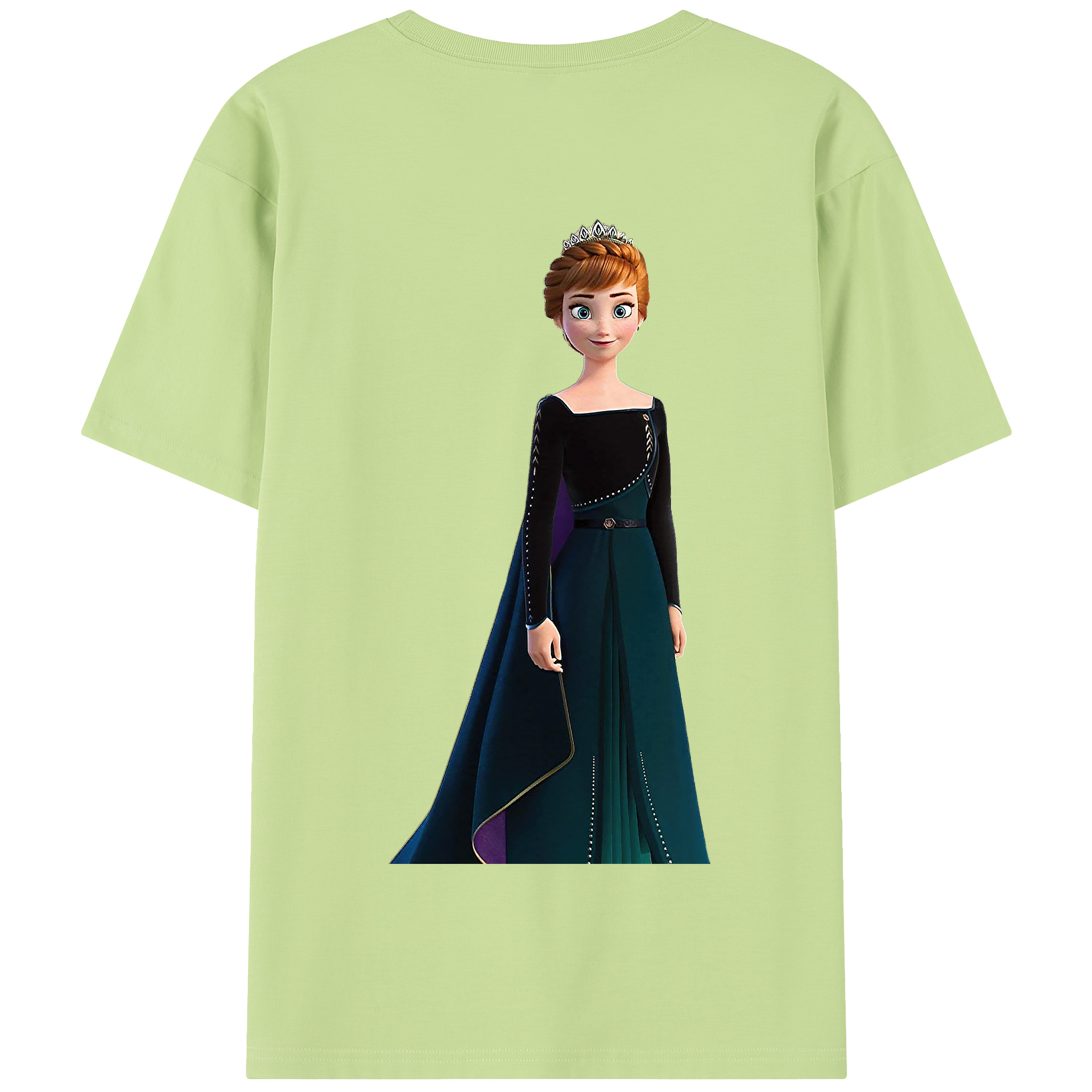 （画像用） アナと雪の女王 アンナ エルサ Frozen Anna Elsa 綿100％半袖Tシャツ（背面プリント）
